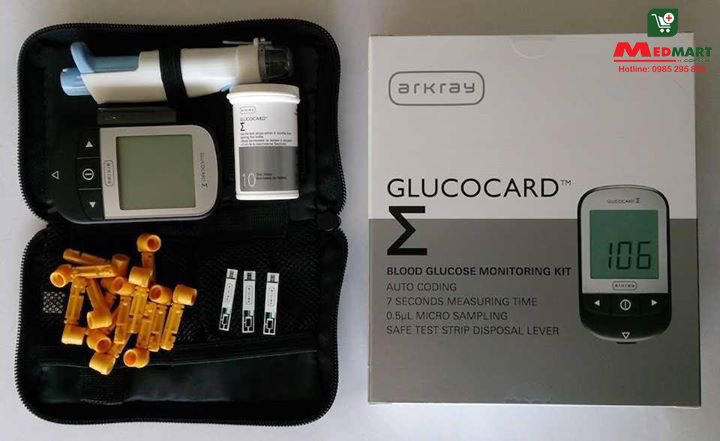 Cấu tạo của máy đo đường huyết cá nhân Glucocard 
