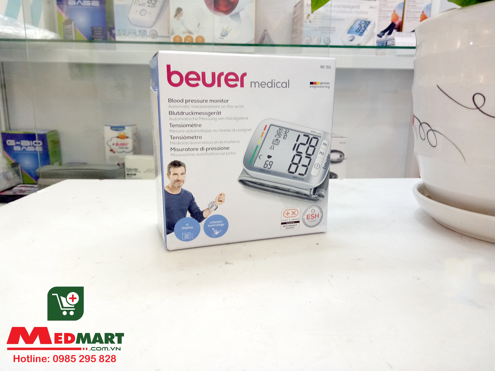 Máy đo huyết áp cổ tay Beurer BC50 có hộp giấy sang trọng
