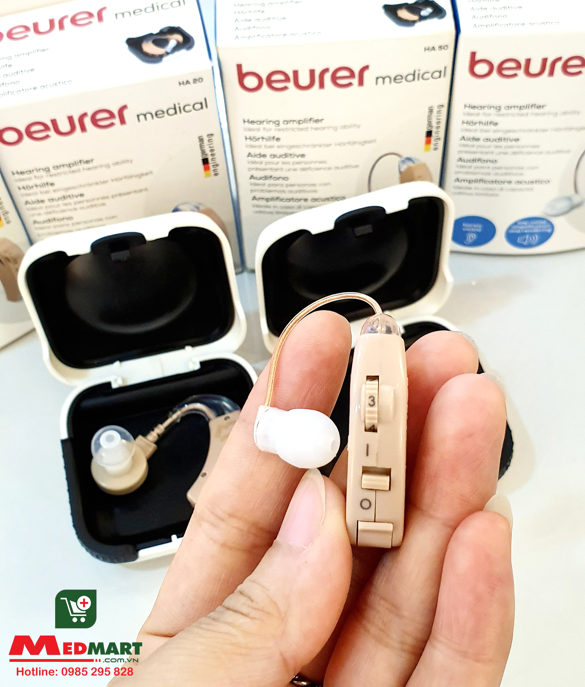  Máy trợ thính Beurer HA50 có nút tai bằng silicon rất mềm